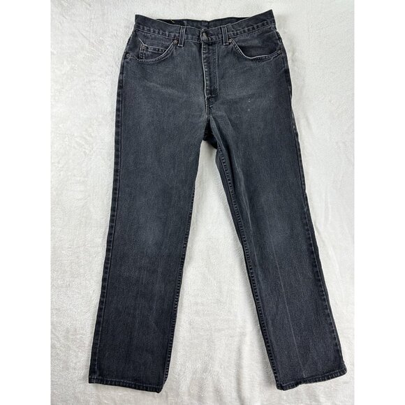 Vintage Levi’s Jeans Orange Tab Men’s 32x29* Measured Black Denim 90s Boot Cut - Picture 1 of 9